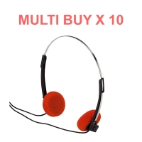 Multi Buy x 10 - Budget Headphones in Orange