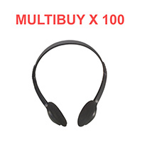 Multi Buy x 100 Computer/Tablet Headphones with 1.2 metre lead