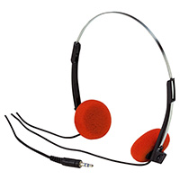 Lightweight Orange Stereo Headphones