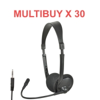 Multi Buy x 30 Multimedia Headsets with Boom Microphone