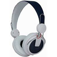 Deluxe Hi-Fi Headphones with Stainless Steel Headband, White