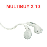 Multi Buy x 10 White Stereo Earphones