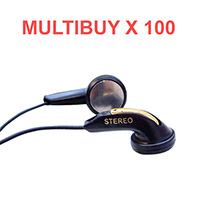 100 x School Budget Stereo Earphones