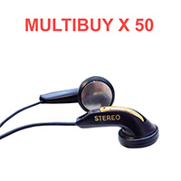 50 x School Budget Stereo Earphones